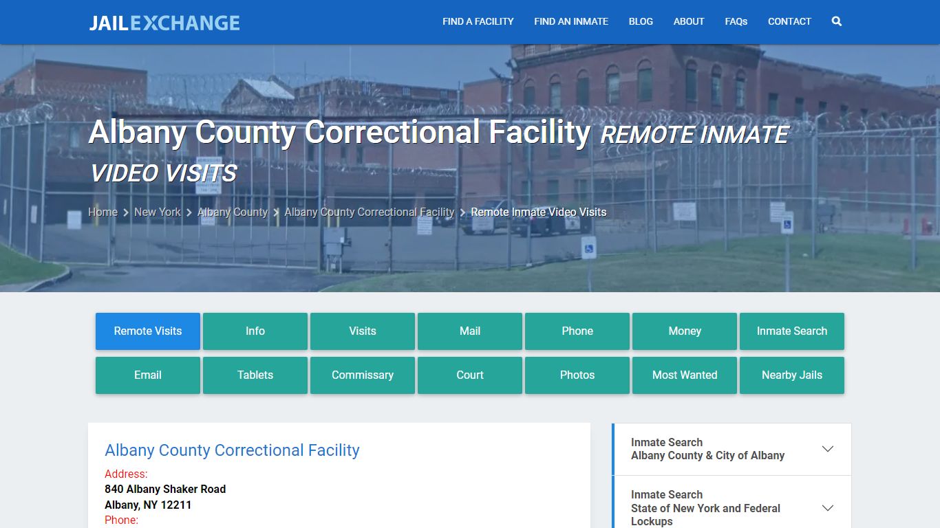 Video Visitation - Albany County Correctional Facility, NY - Jail Exchange